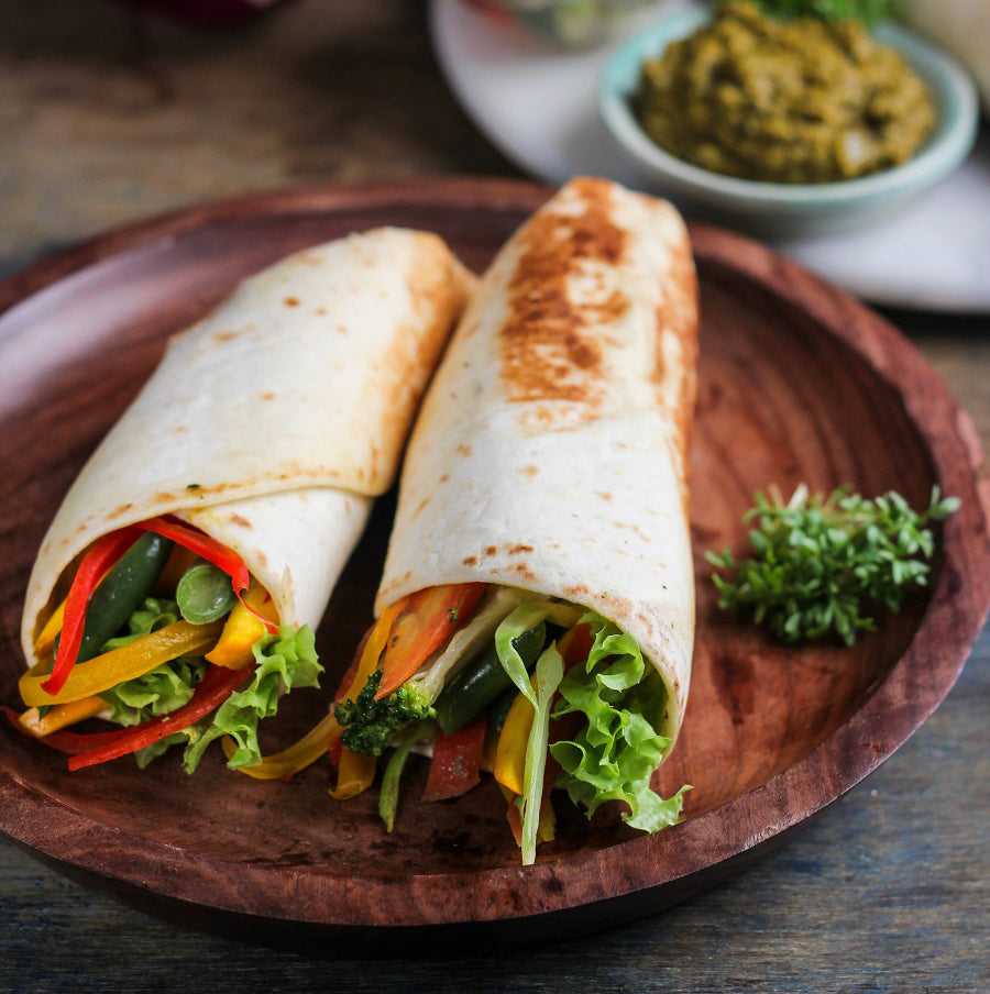 Healthy Hariyali veg wrap