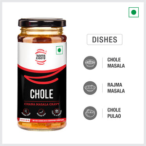 Zissto Chole Masala Cooking Gravy - 250gms (Serves 6-8)