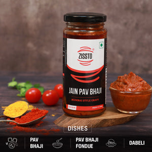 Zissto Jain Pav Bhaji Cooking Gravy - 250gms (Serves 6-8)