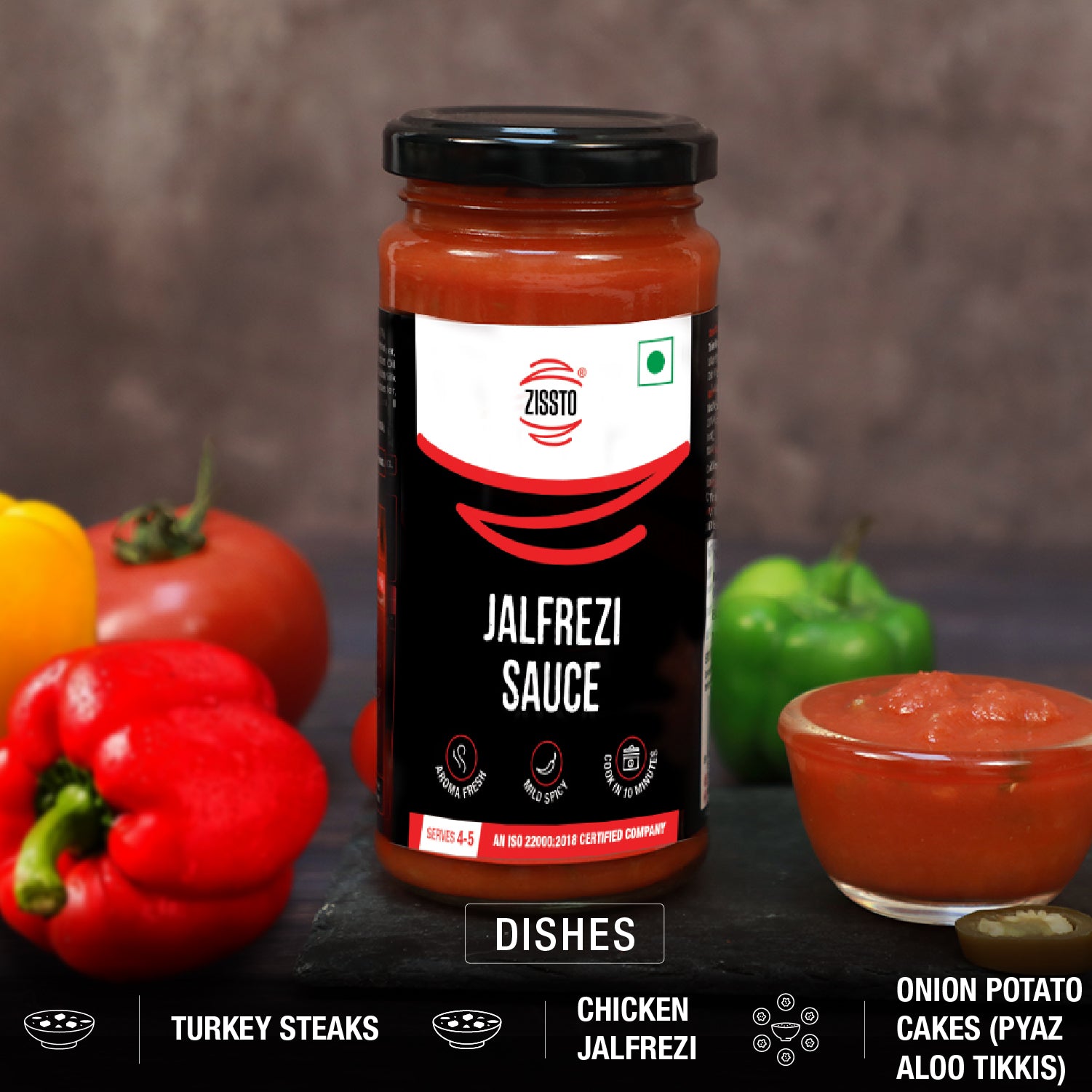 Zissto Jalfrezi Sauce - 250gms (Serves 4-5)