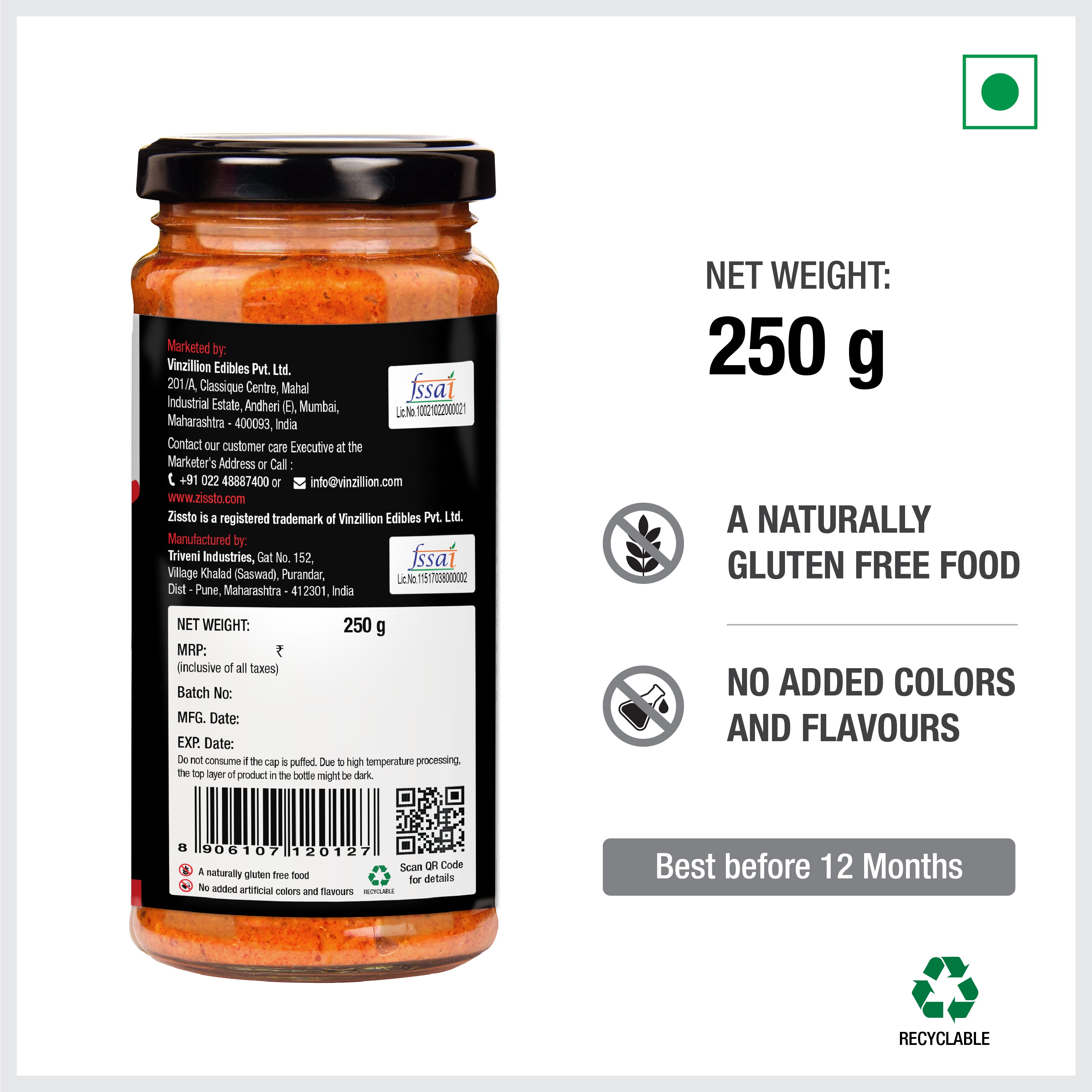 Zissto Malabari Cooking Gravy - 250gms (Serves 6-8)