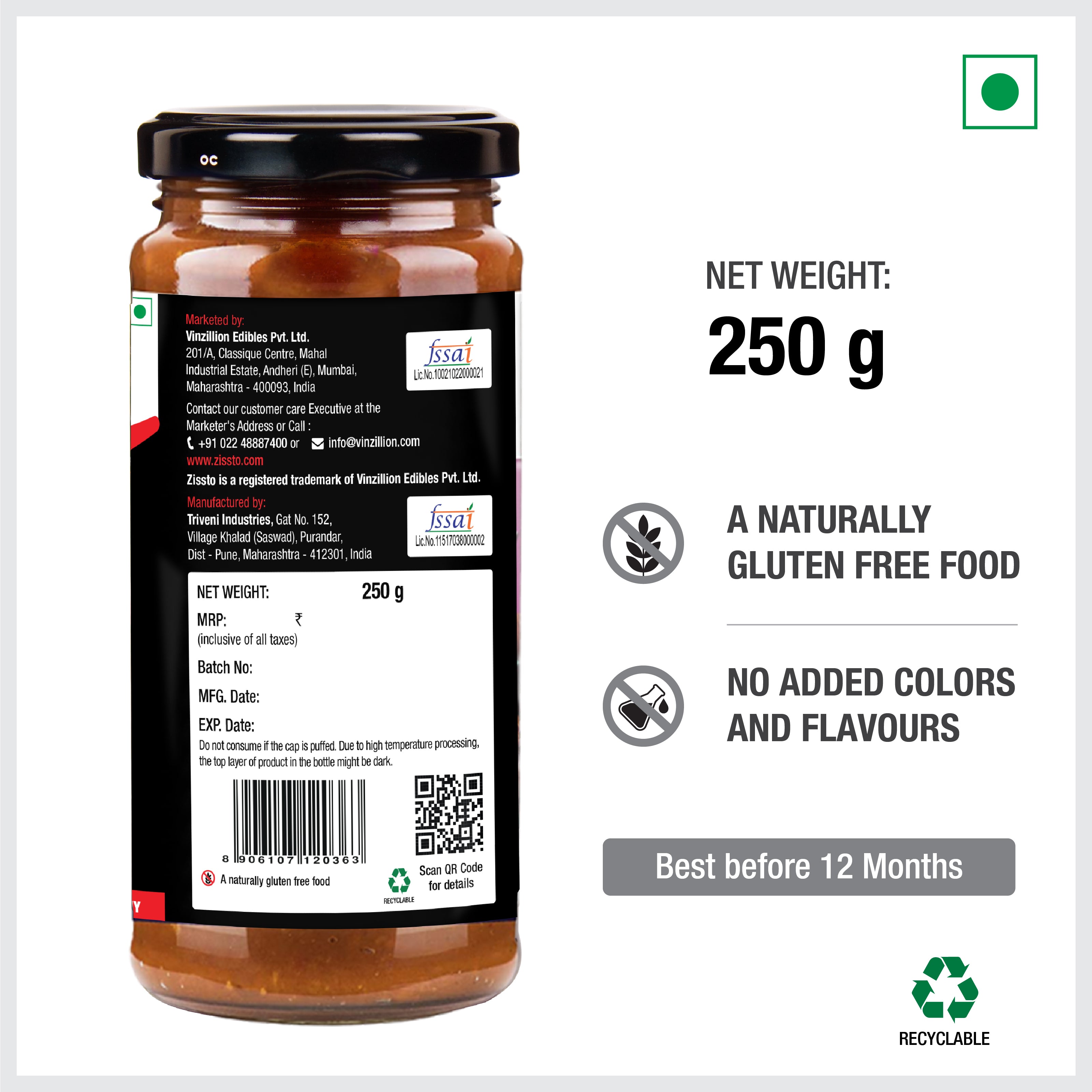 Zissto Manchurian Cooking Gravy - 250gms (Serves 6-8)